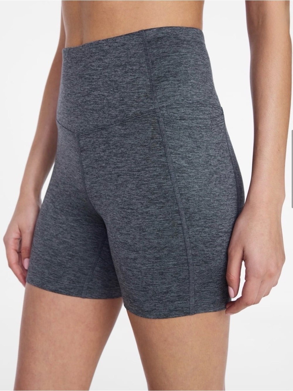 Athletic Works Women’s High Rise 7” Bike Shorts Pockets XL 16-18 Charcoal NWT - Picture 15 of 16